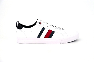 TOMMY HILFIGER FLAG DETAIL SNEAKER<br>BLANC