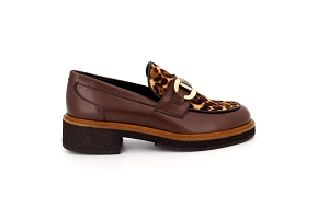 B MACCHIA  BOY.A VALERIE:MARRON/LEOPARD/Cuir/Cuir/Cuir