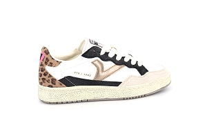 PATTIE SMASH:BLANC//Cuir/Textile/Textile