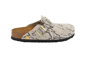 BIRKENSTOCK BOSTON SUEDE PRINT SNAKE<br>GRIS