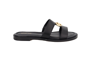 MICHAEL KORS ERIN FLAT SANDAL<br>NOIR