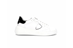 PALLACRUISE STRAP TRES TEMPLE LOW WOMAN:BLANC/BLANC/NOIR/Cuir/Cuir/Cuir