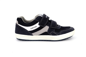 J FLEXYPER BOY A VITA:BLEU/MARINE/Cuir Textile/Textile/Cuir