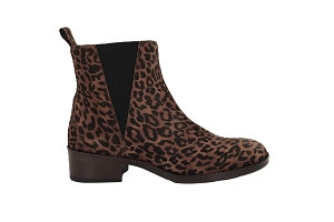  D CAMEXIA<br>MARRON LEOPARD Cuir Velours Textile Cuir