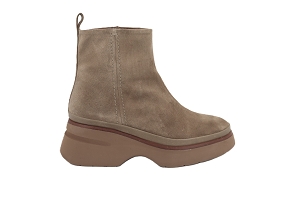  RAQUEL<br>MARRON TAUPE Cuir Velours Cuir Cuir