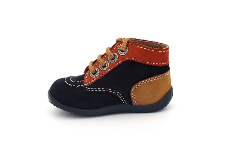 Kickers enf chaussures a lacets bonbon bleu0031209_3