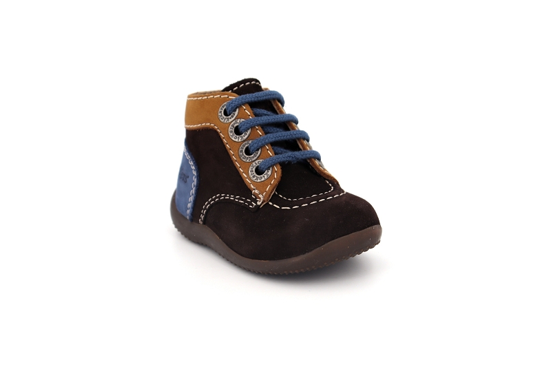 Kickers enf chaussures a lacets bonbon marron0031211_2