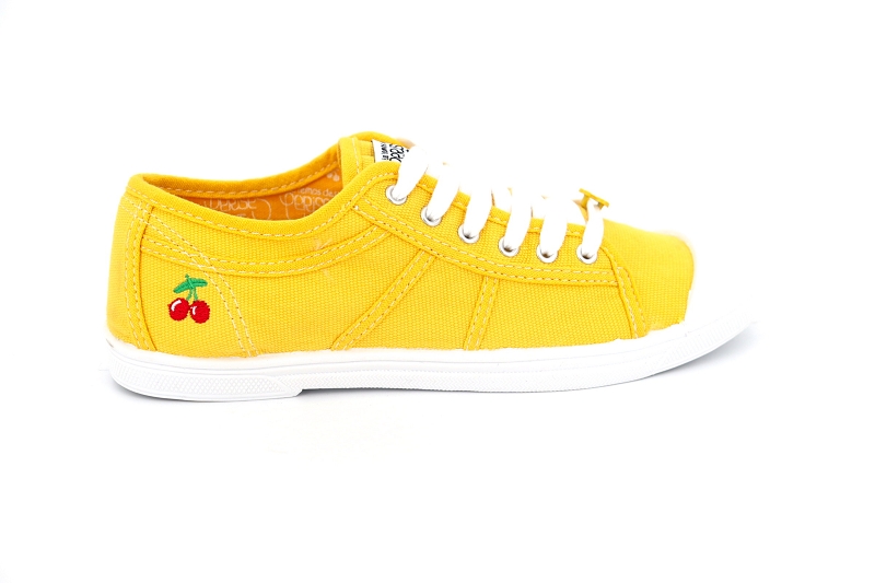 Le temps des cerises baskets basic 02 jaune