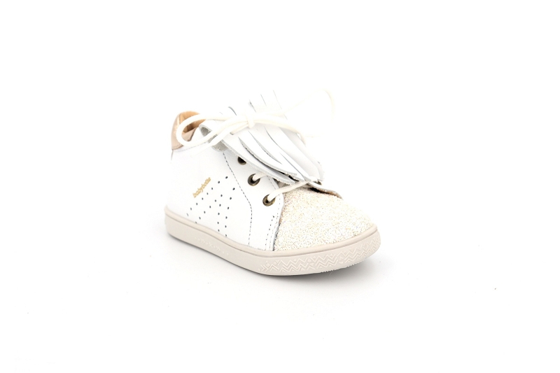 Babybotte chaussures a lacets ailzane blanc0055901_2