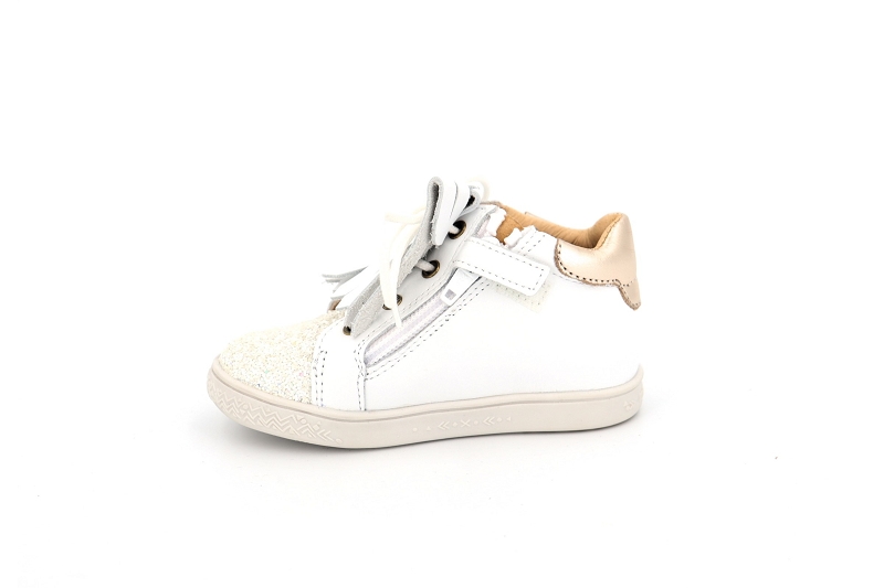 Babybotte chaussures a lacets ailzane blanc0055901_3