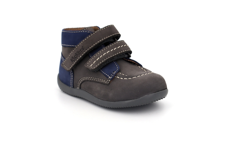 Kickers enf chaussures a scratch bonkroa° gris0215502_2