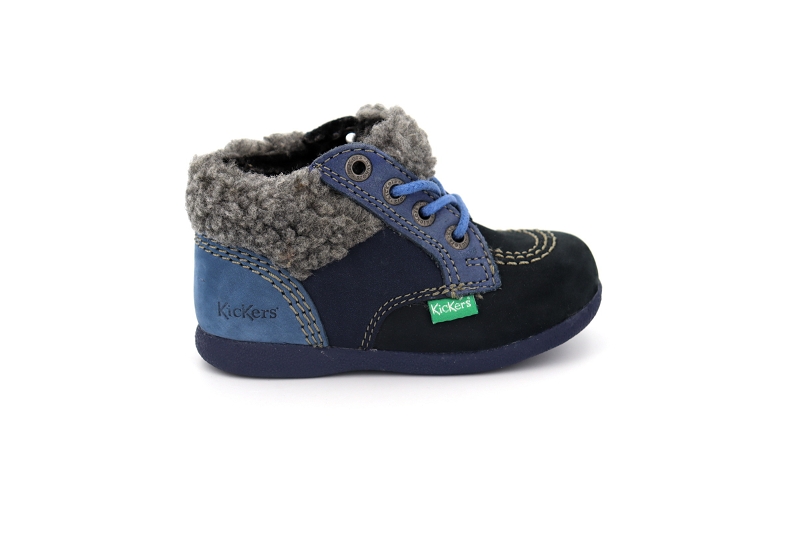 Kickers enf chaussures a lacets babyfrost bleu