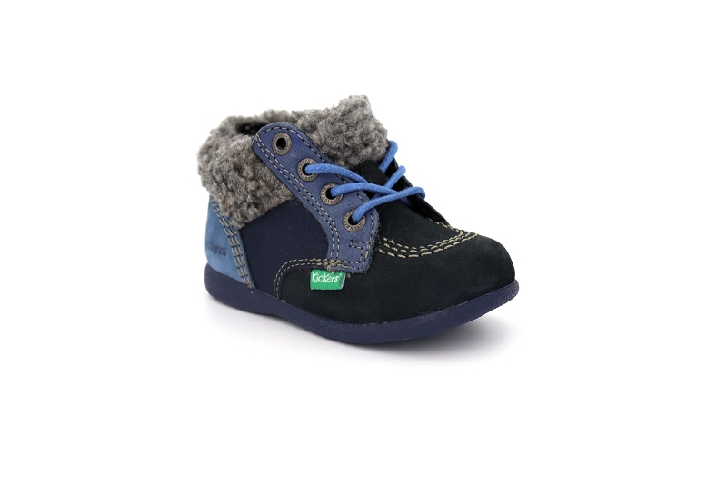 Kickers enf chaussures a lacets babyfrost bleu0215901_2