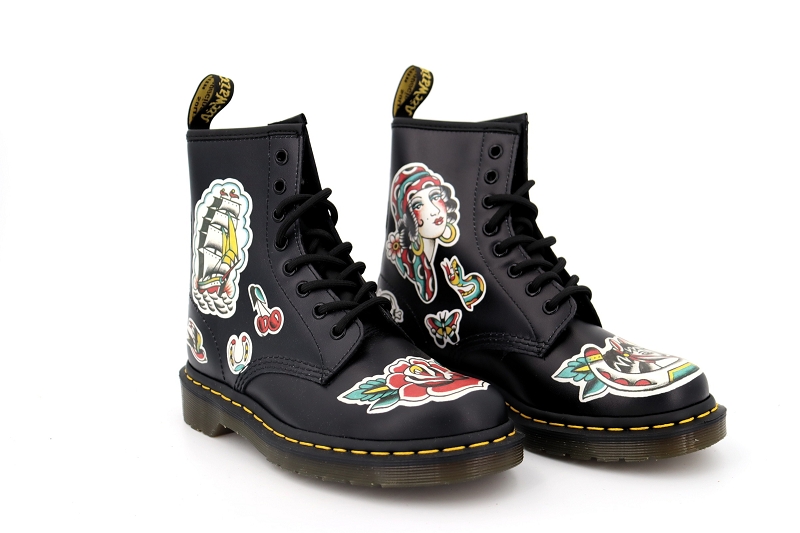 Doc martens boots et bottines 1460 claude noir0245201_2