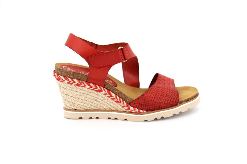 Coco abricot sandales nu pieds nurcan rouge