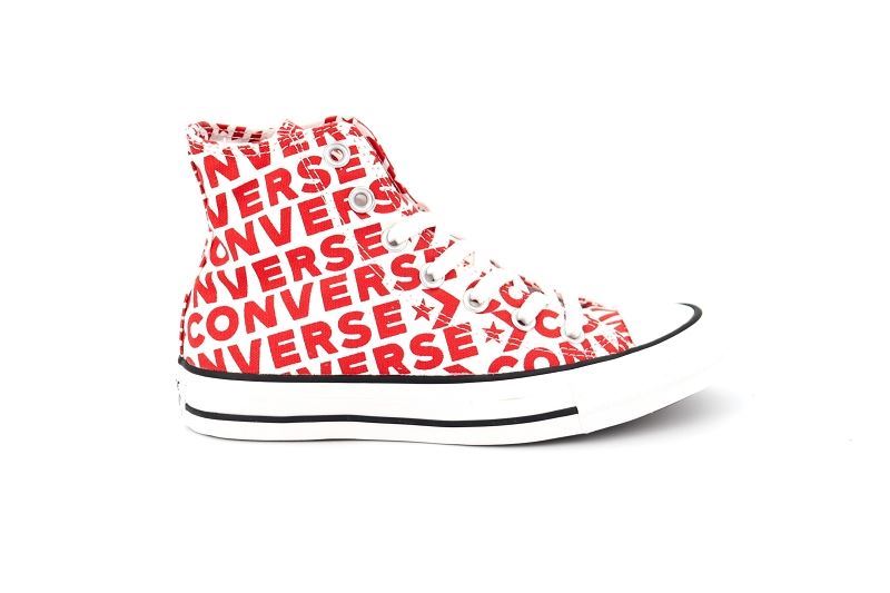 Converse baskets montantes chuck classic hi wordmark rouge