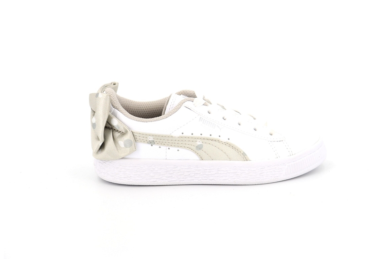 Puma  enf baskets ps basket bow dots 368981 blanc