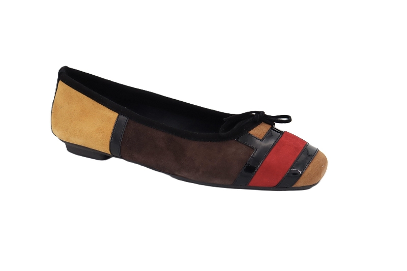 Reqins ballerines hondriane marron0462204_2