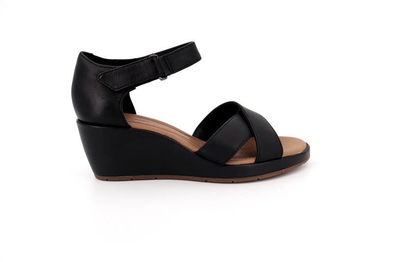 Clarks sandales nu pieds un plaza cross noir