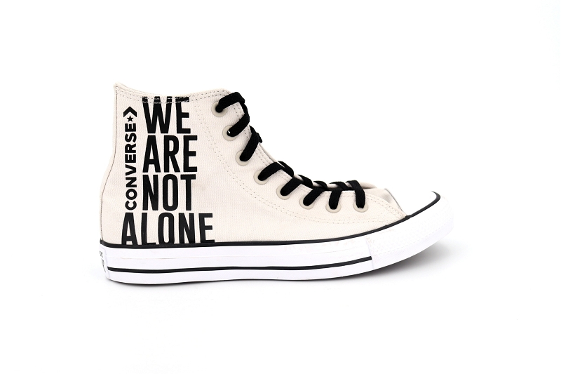 Converse baskets montantes chuck taylor all star we are  not alone 165468c gris
