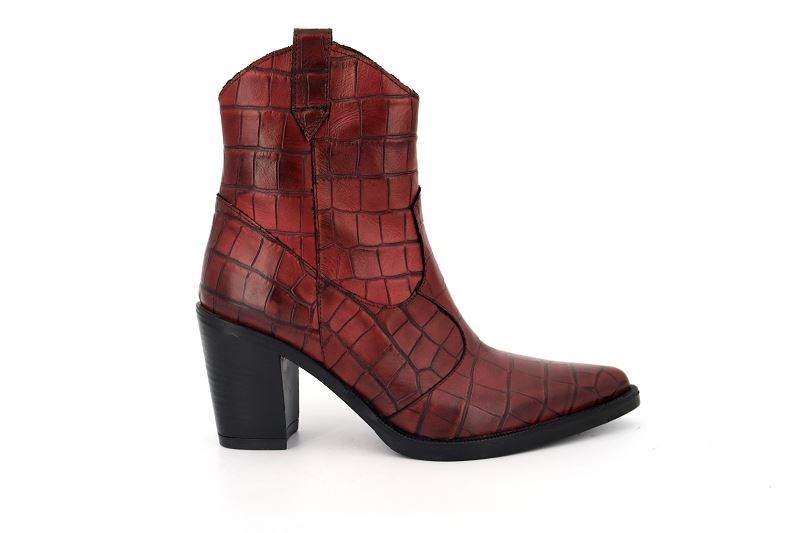 Emanuele crasto boots et bottines 5023 snake bordeaux