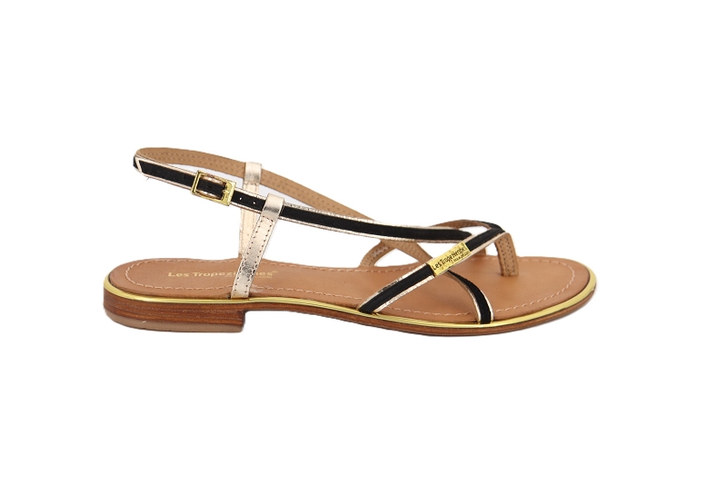 Les tropeziennes sandales nu pieds monagold noir