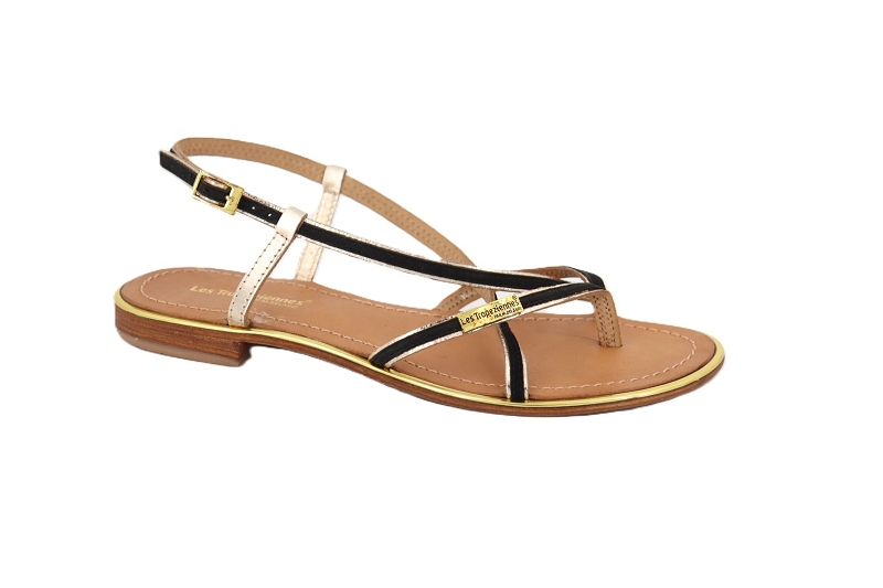 Les tropeziennes sandales nu pieds monagold noir0668801_2