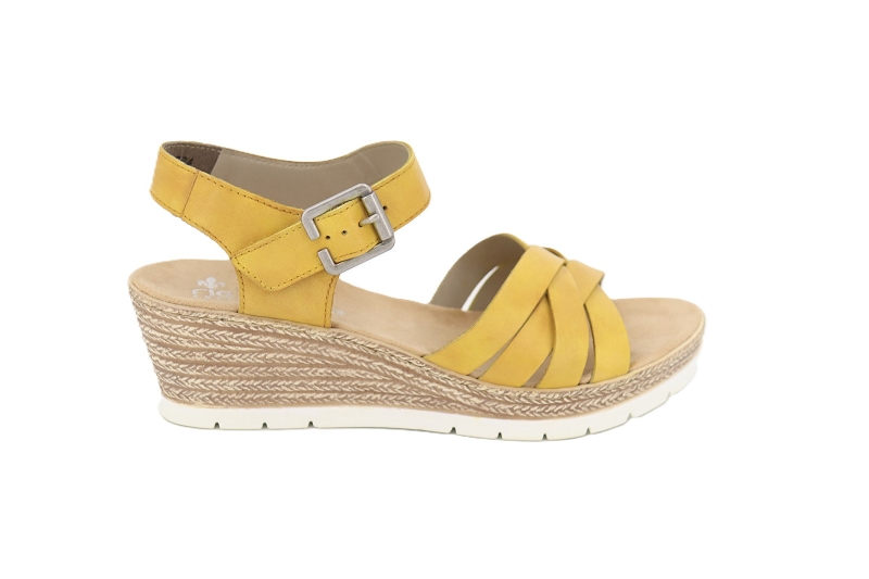 Rieker sandales nu pieds dofi 61963 jaune