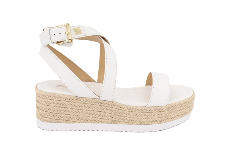 Michael kors sandales nu pieds lowry wedge blanc
