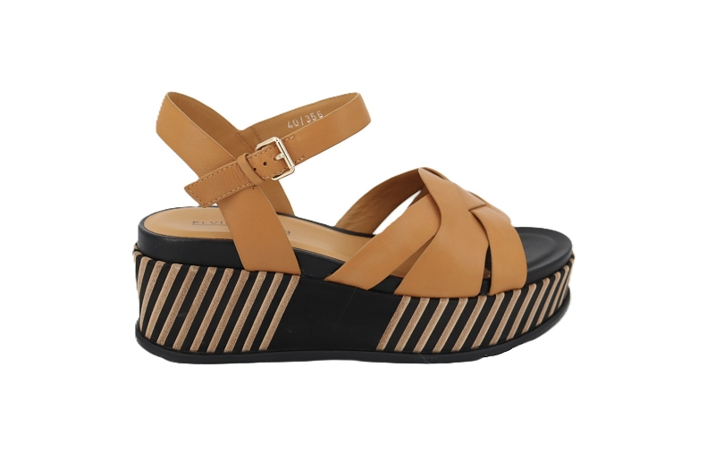 Elvio zanon sandales nu pieds plateau marron