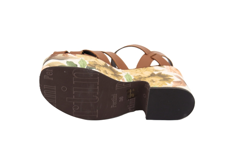 Pertini sandales nu pieds floral marron0999301_5
