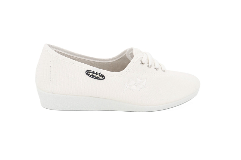 Semelflex chaussons pantoufles java blanc