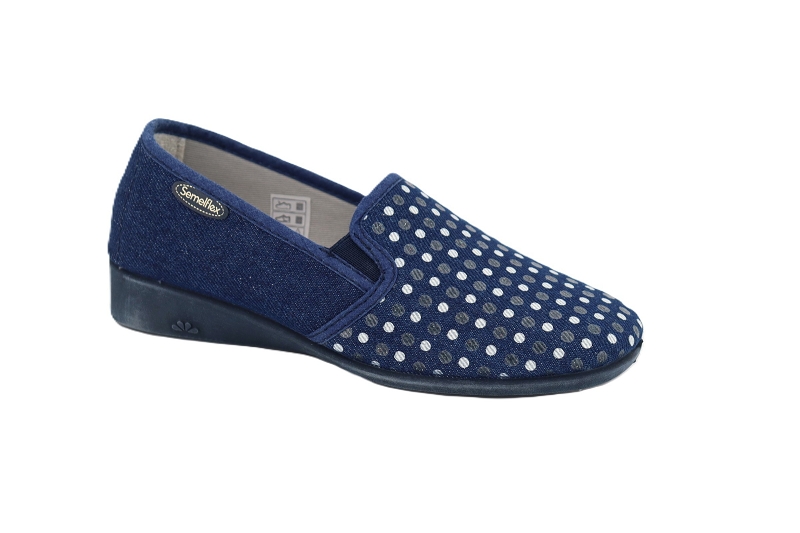 Semelflex chaussons pantoufles marie adele bleu1004301_2