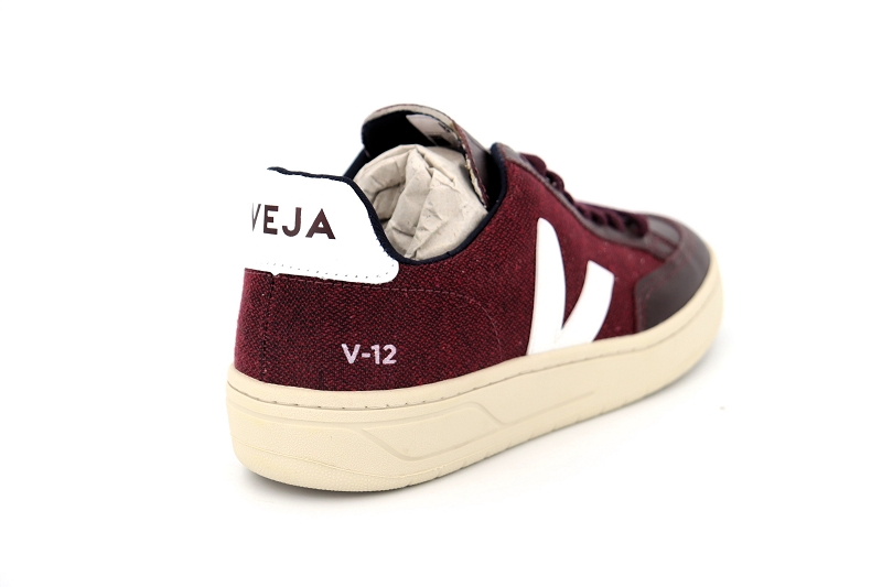 Veja baskets v12 pixel burgundy white bordeaux5024201_4
