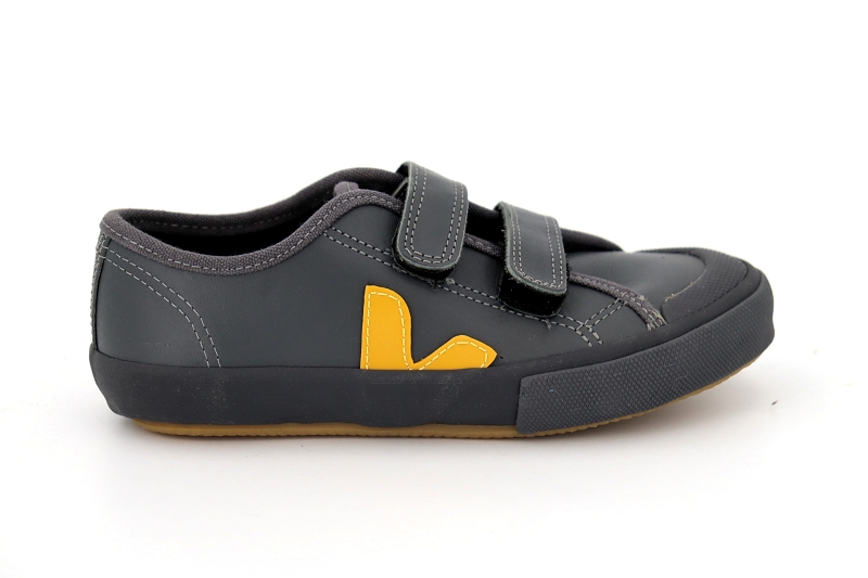 Veja  enf baskets guris leather velcro ref coloris