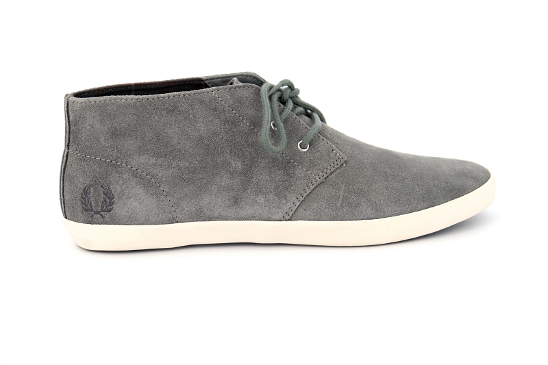 Fred perry baskets montantes b1058c byron mid suede gris