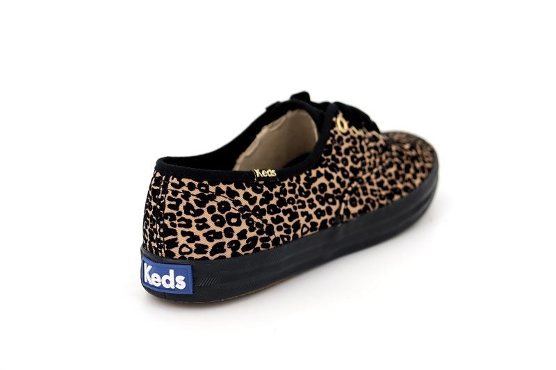 Keds baskets ch flock animal tan noir5028301_4