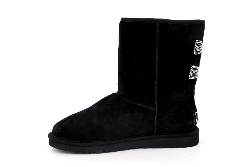 Ugg boots et bottines classic short crystal bow noir5035901_3