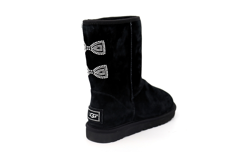 Ugg boots et bottines classic short crystal bow noir5035901_4