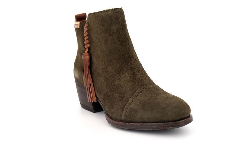 Pikolinos boots et bottines ella nub vert5057201_2