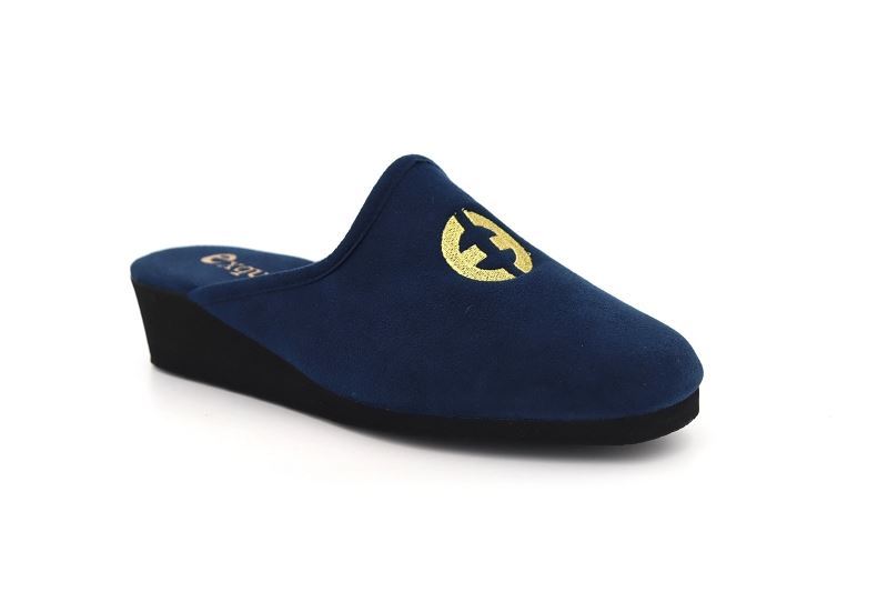 Marollaud chaussons pantoufles minou bleu6044602_2