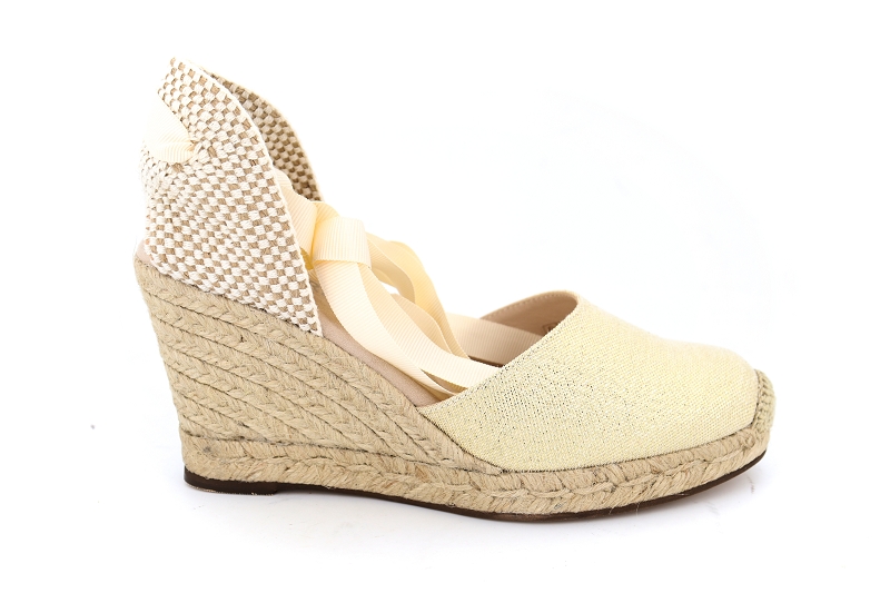 Escadrille chaussures espadrilles venezia ruban beige