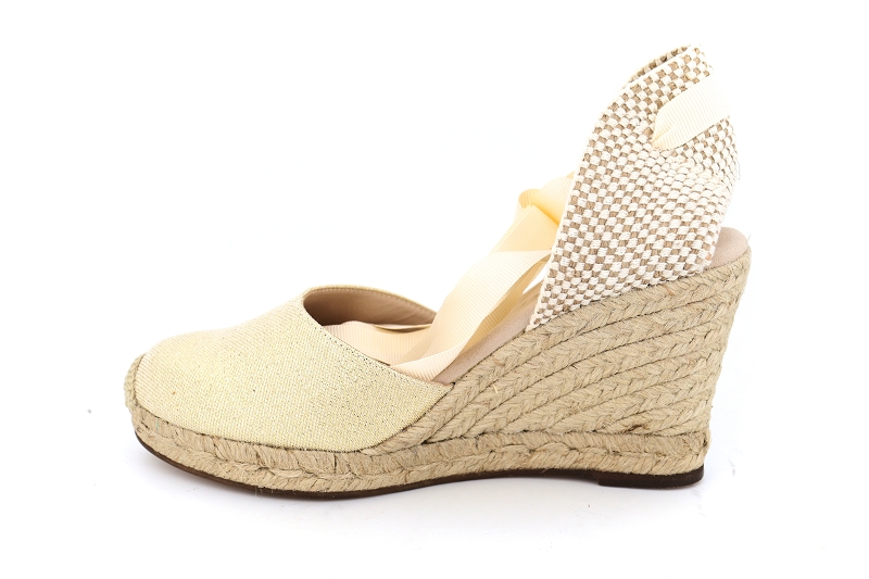 Escadrille chaussures espadrilles venezia ruban beige6053701_3