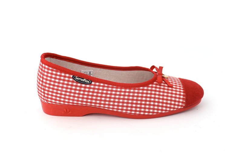 Semelflex chaussons pantoufles denise rouge