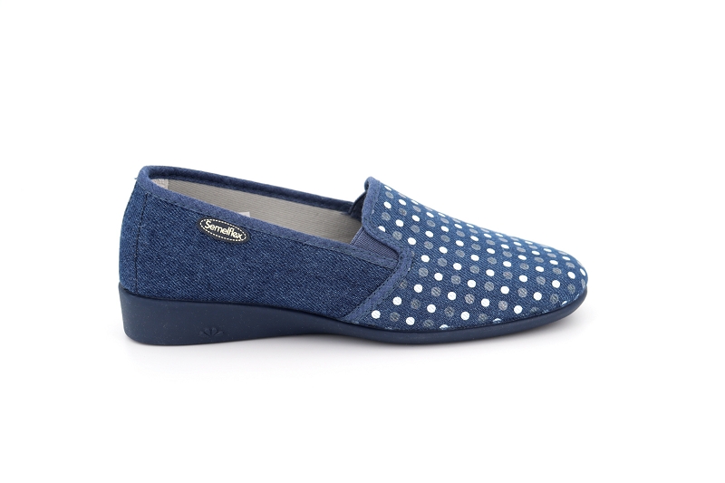 Semelflex chaussons pantoufles marie adele bleu