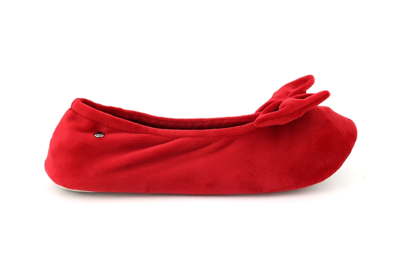 Isotoner chaussons pantoufles girafe rouge