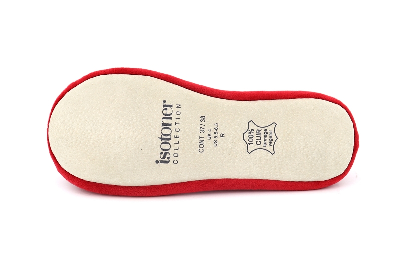 Isotoner chaussons pantoufles girafe rouge6059602_5