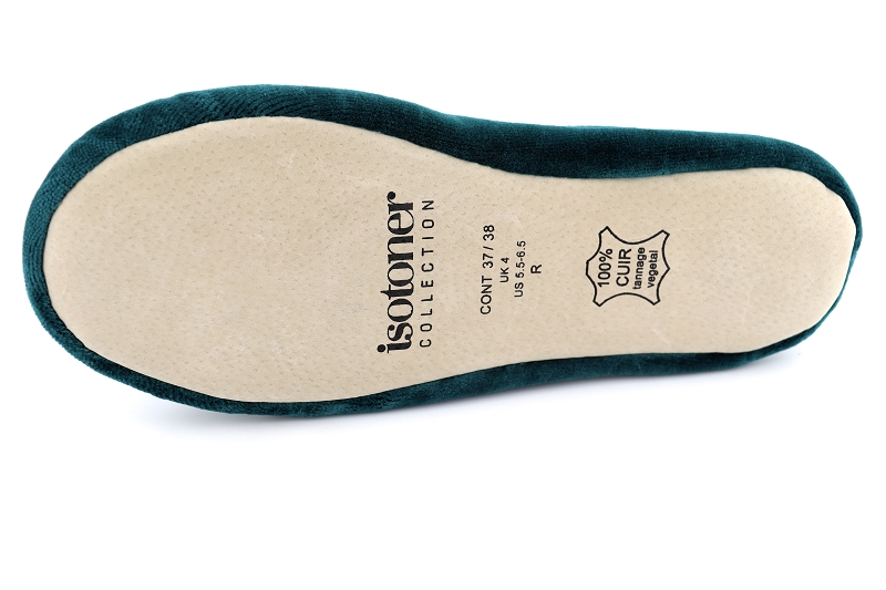 Isotoner chaussons pantoufles pompon vert6059701_5