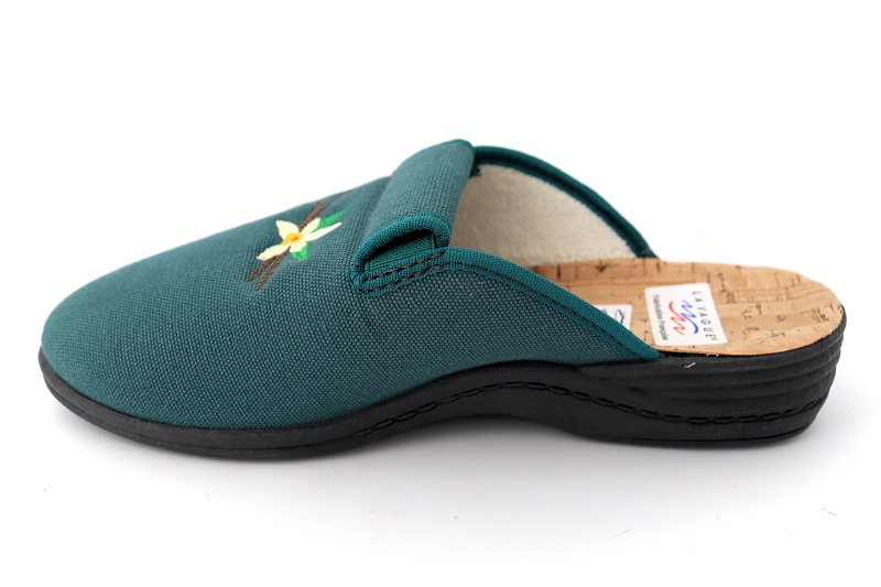 La vague chaussons pantoufles guy vert6060902_3