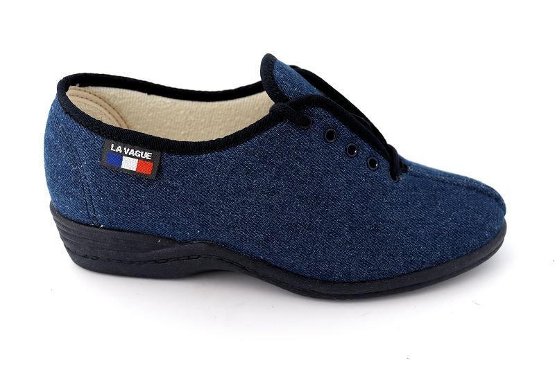 La vague chaussons pantoufles gwen bleu